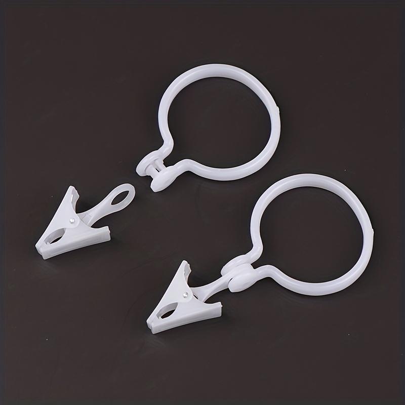 10/15pcs Elegant White Plastic Curtain Clips - Durable, Easy-to-Use for Towels, Socks, and Hangers -Home Decor, Curtain Clips