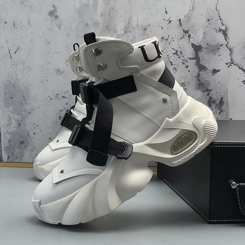 Academy Style Medium and High Top Board Shoes Loose Super Soft Casual Shoes Soft Leather Soft Sole Breathable Martin Boots