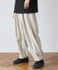 Mallen Unisex Linen Button Balloon Pants Beige