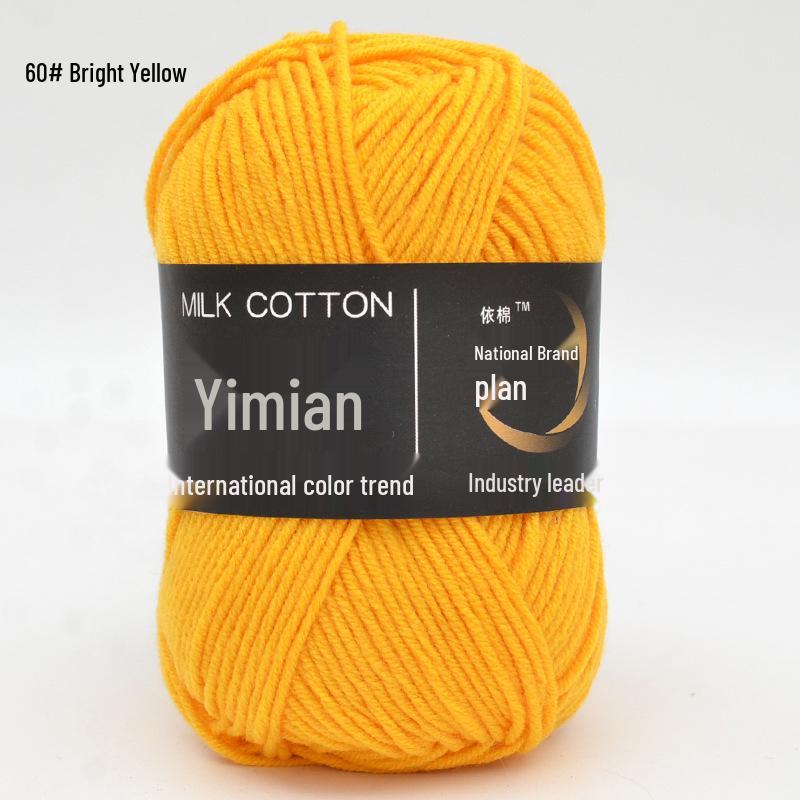 Yimian Milk Cotton Yarn for Baby Crochet: 4 Strands for Dolls, Slippers & Blankets