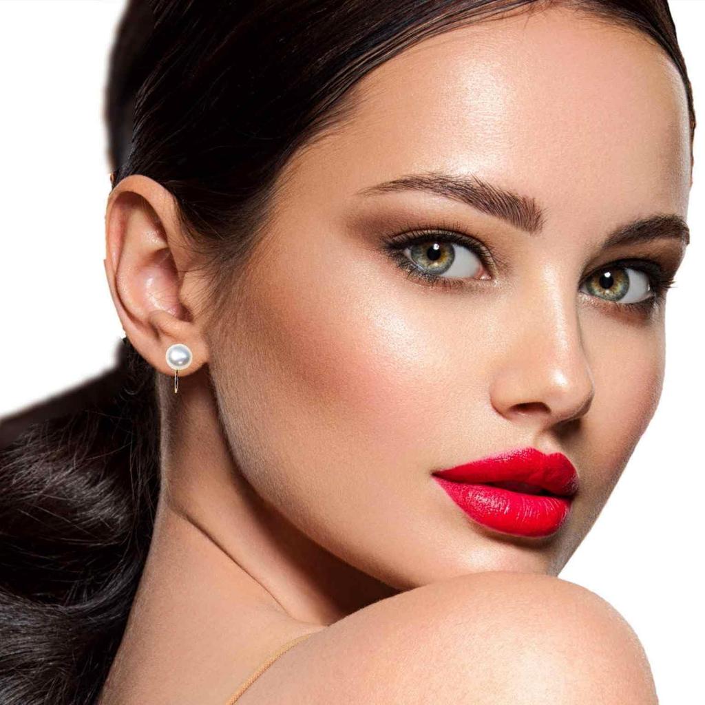 Náušnice pro ženy Oblíbené náušnice Bezbolestné zlato Sladkovodní perla Jednodílná silikonová silikonová podložka Náušnice Elegantní Jemné Elegantní Miyabi Grace