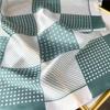 Color matching large plaid scarf women's new polka dot striped silk scarf small square scarf travel sunscreen shawl decorative scarf