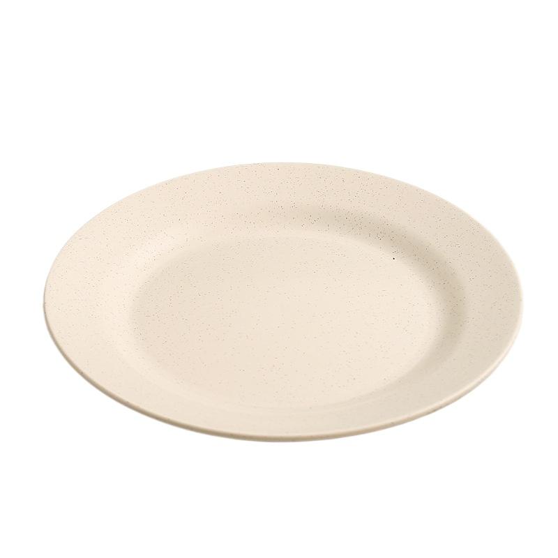 

1/10Pcs Round Plastic Dish Lightweight Wheat Straw Plates Easy to Clean Pizza Fruit Plate Reusable for Snack Salad Dessert