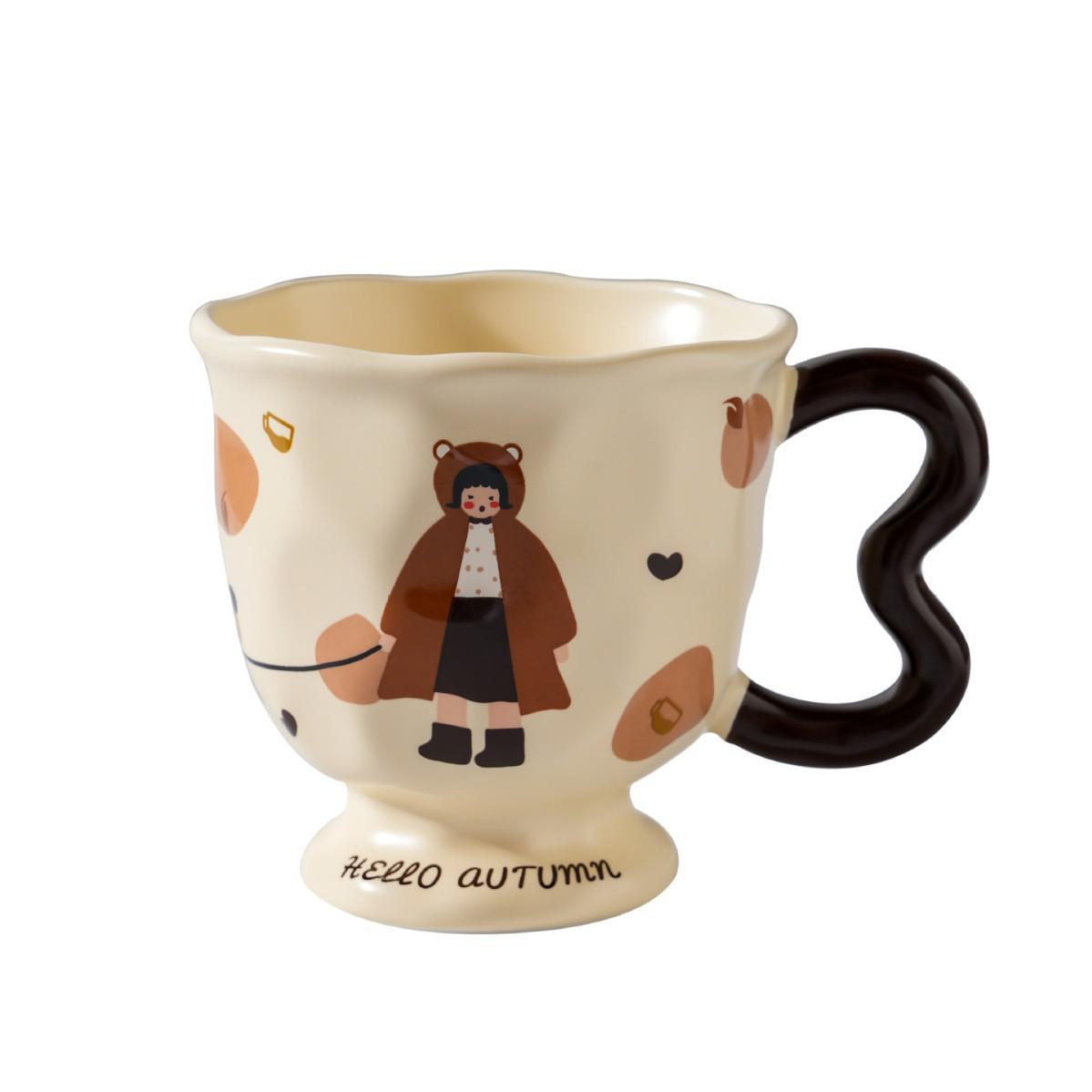 

Creative cartoon retro girl goblet mug