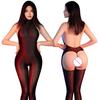 Sexy Oil Glossy Shiny Bodysuit Women Open Crotch Rompers Sheer See Through Tights Leotard Sex Porn Sm Roleplay Costumes Bodycon