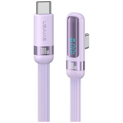 Kabel USAMS US-SJ653 PD 100W USB-C/USB-C 1.2m Fioletowy