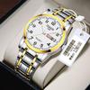 Swiss Digital Men's Calendar Watch with Alloy Steel Band, Waterproof & Luminous