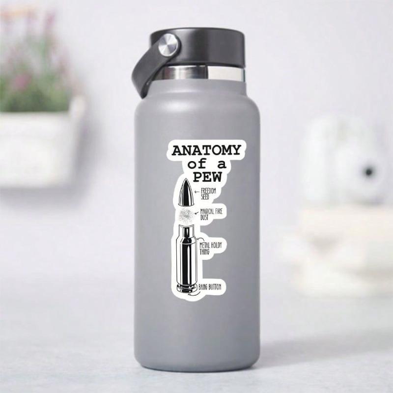 1pc Anatomy Of A Pew Sticker - Funny Military Decal For Laptops, - Waterproof Vinyl Decal - Quirky, Fun Design Ideal For Music And Humor Enthusiasts