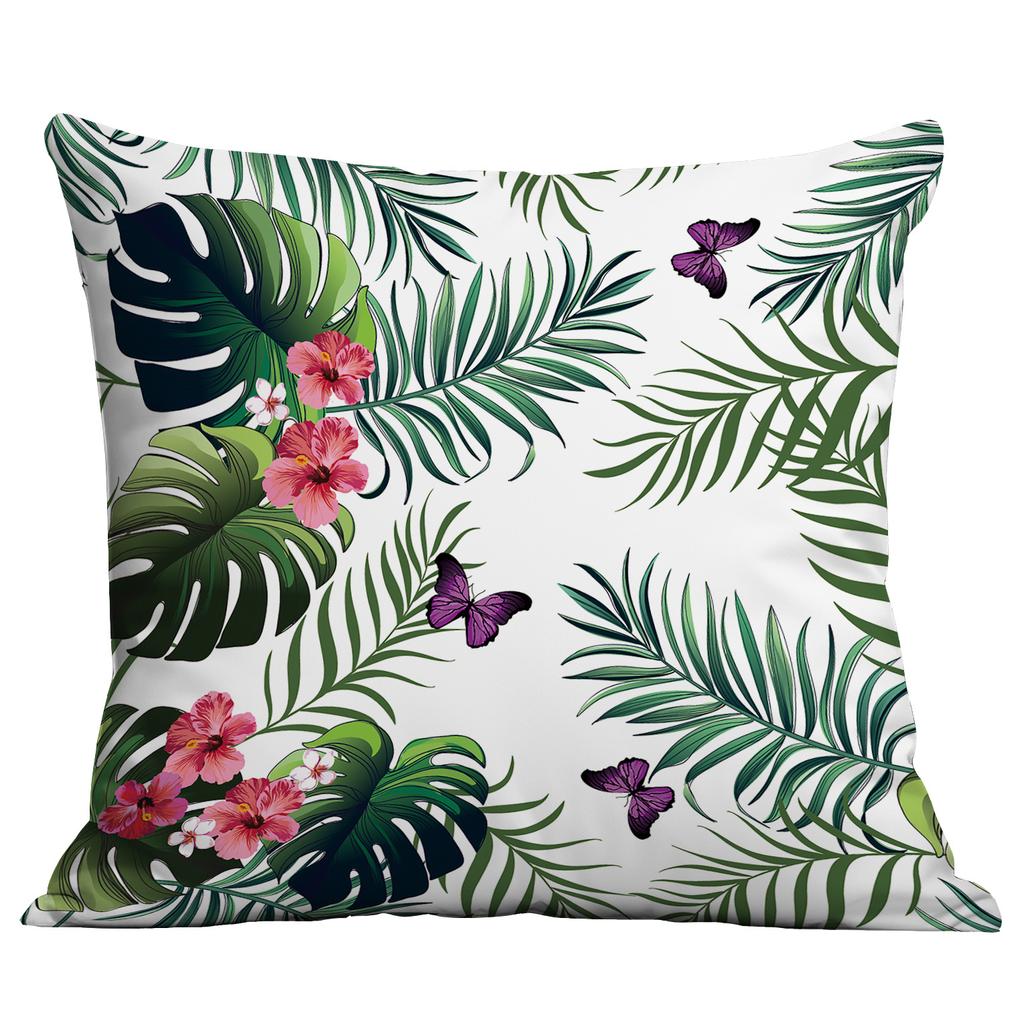 Νέα Πράσινα Φυτά, Τροπικά Φυτά, Μαξιλάρι Τυπωμένο Υψηλής Ευκρίνειας, Κάλυμμα Μαξιλαριού Καναπέ Σπιτιού