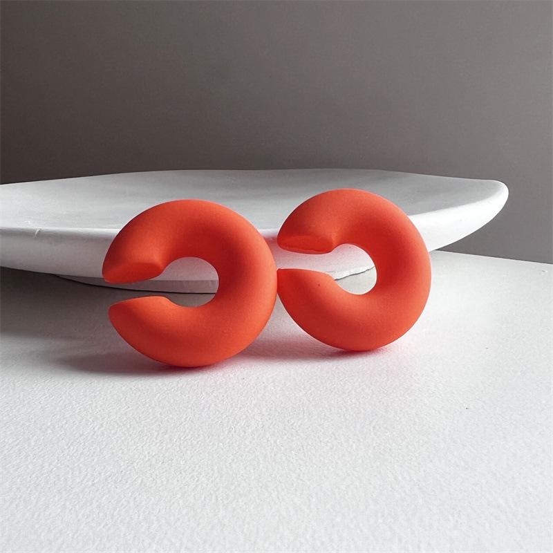 1Pair Sweet Cool Candy Ear Clip For Women Texture Colorful No Pierced Ear Cuff Female Party Daily Jewelry