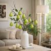5 Heads Artificial Fig Branch with Leaves Plastic Fig Tree Branch Real Touch Exquisite Simulated Fruits Home Garden Decor