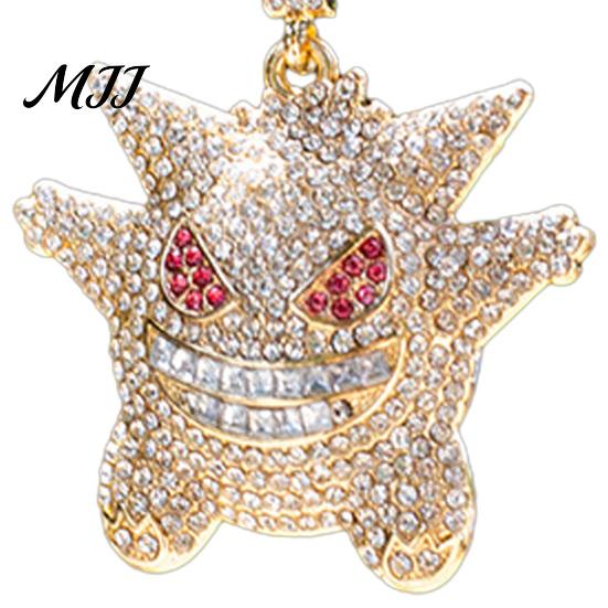 Cute Devil Elf Car Decoration Bling Accessories, Rhinestone Rear View Mirror Funny Rearview Decor Charm, Halloween Auto Interior Hanging Pendant