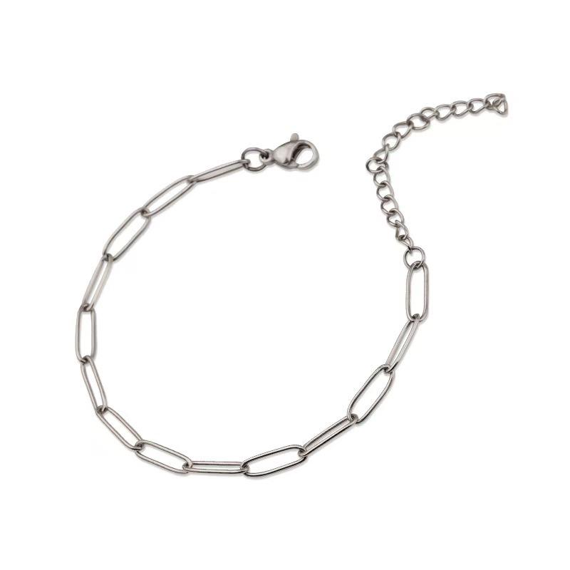 Adjustable Unisex Minimalist Alloy Bracelet - Cool Hollow Chain Design