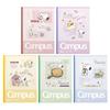 Sunstar Stationery Snoopy Canvas Notebook Dot A Ruled Snoopy Classic S2691590 5-Pack