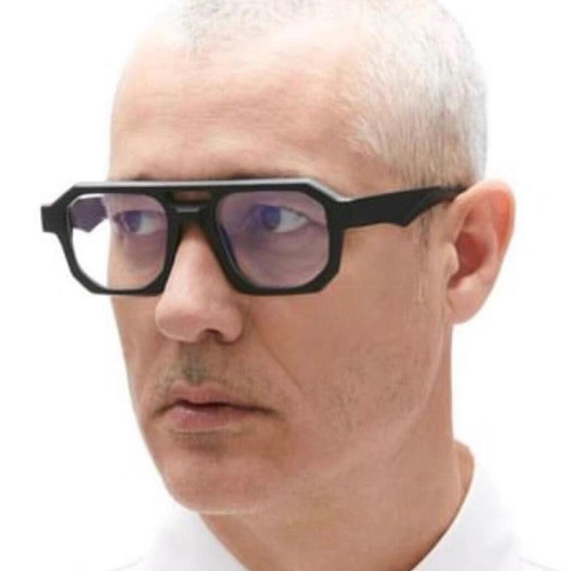 Double beam irregular sunglasses personalized punk fashion sunglasses ins European and American catwalk sunglasses men