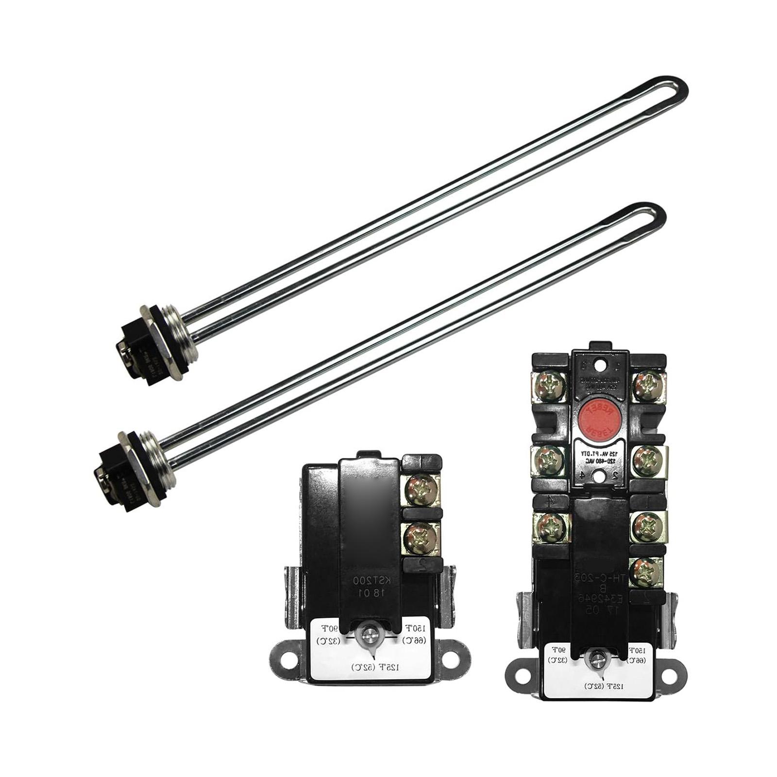 4500W 240V Water Heater Element Upper Thermostat Lower Thermostat Protective Cover Electric Water Heater Tune Up Kit 1