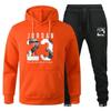 Trendy Hoodie With Velvet Men Women Loose Set