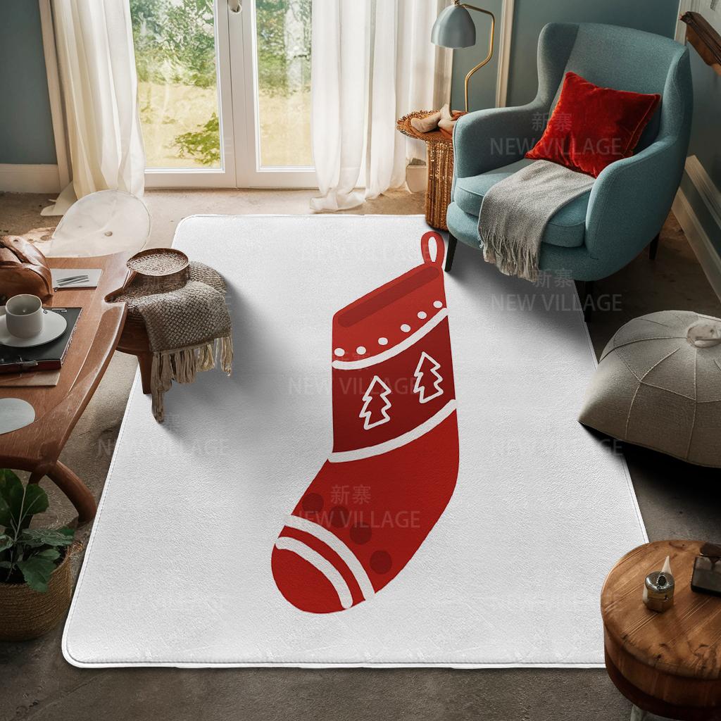 House Entrance Carpet Home Door Mat Living Room Bath Foot Bathroom Non-slip Water Absorption Rugs Bath Merry Christmas Winter