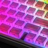 Jelly Texture Keycaps Set: Side-Engraved MDA Profile, 132 Keys, Transparent Outer Layer, Solid Color Inner Layer