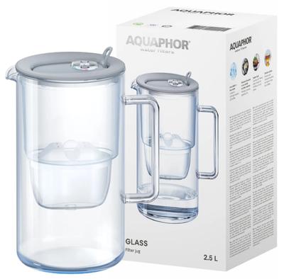 Aquaphor Glasfilterkanne 25 l 1 Maxfor Mg Kartusche Grau
