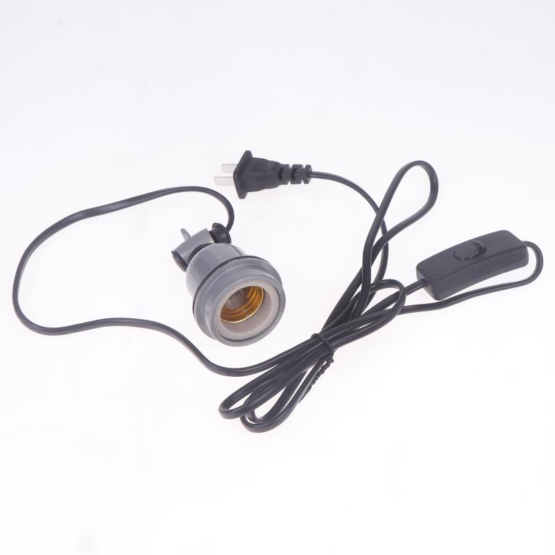 1 Piece E27 Light Socket Screw Plug Adapter Converter Animal Heating Lamp Holder With 1.8M Switch Wire For Industrial Heating