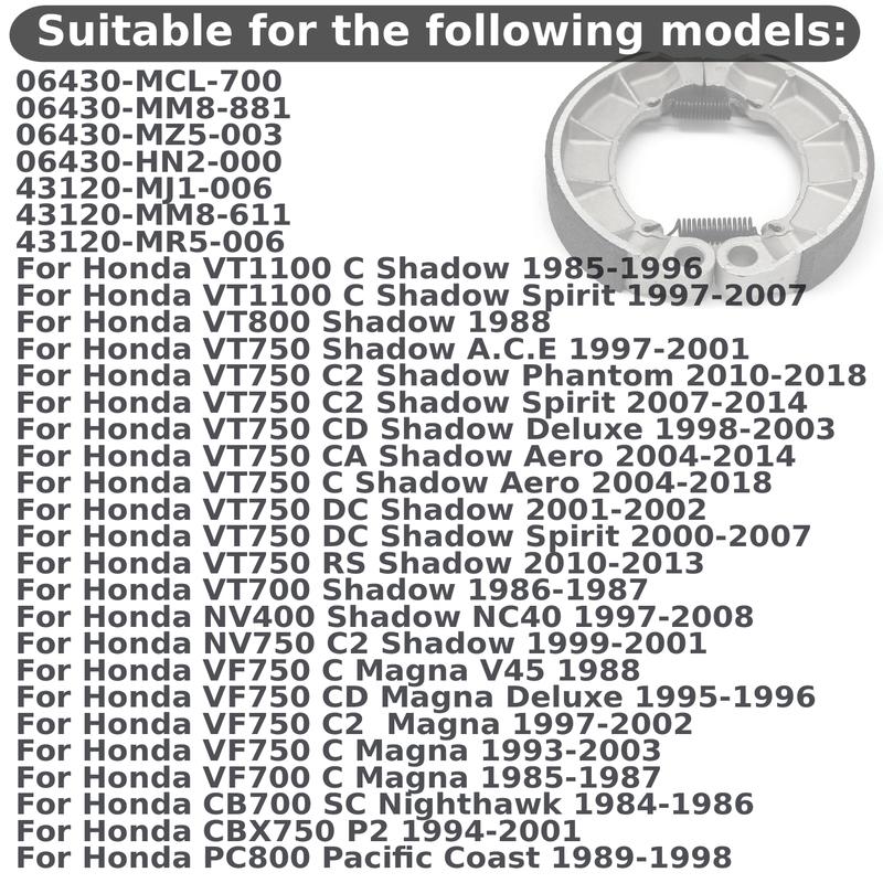 Rear Brake Pads For Honda VT1100 VT800 VT750 VT700 NV400 NV750 VF750 VF700 CB700 CBX750 PC800 C C2 Shadow Magna Rear Brake Shoes