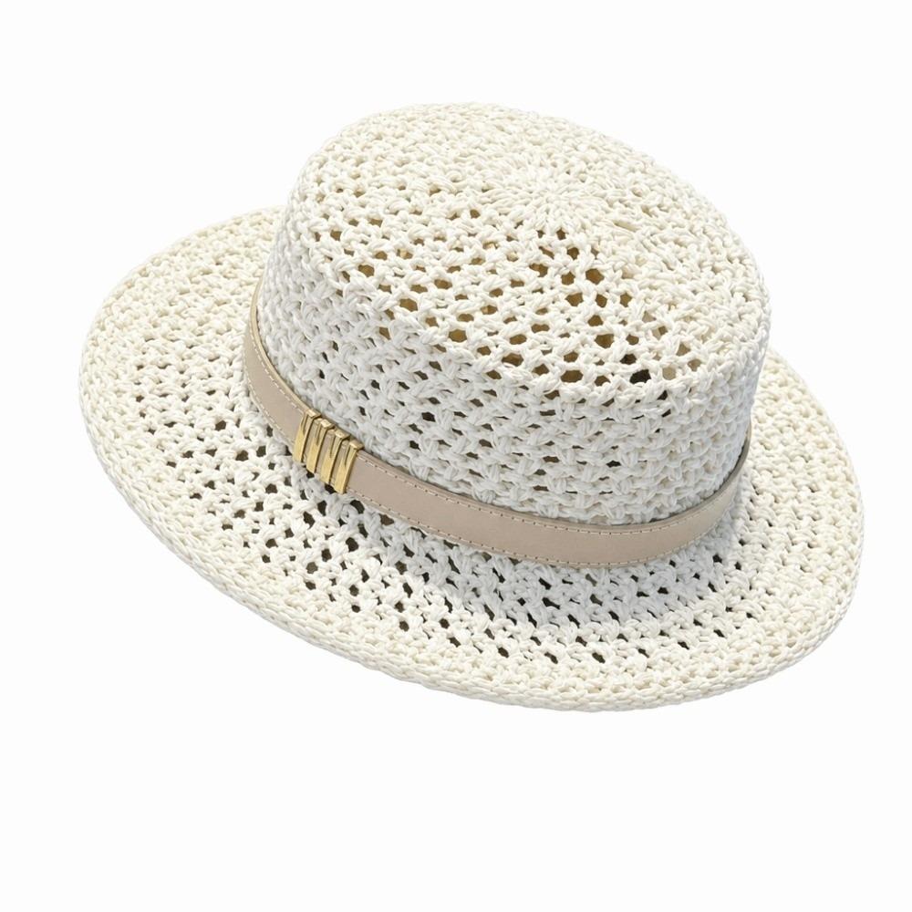 Vintage Style Sunshade Straw Hat Wide Brim Woven Straw Hat Breathable Straw Hat Beach Vacation