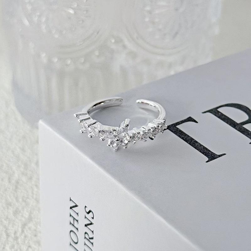 Super Immortal Zircon Butterfly Open Ring Female Simple Personality Temperament Exquisite Elegance Niche High-End Ring