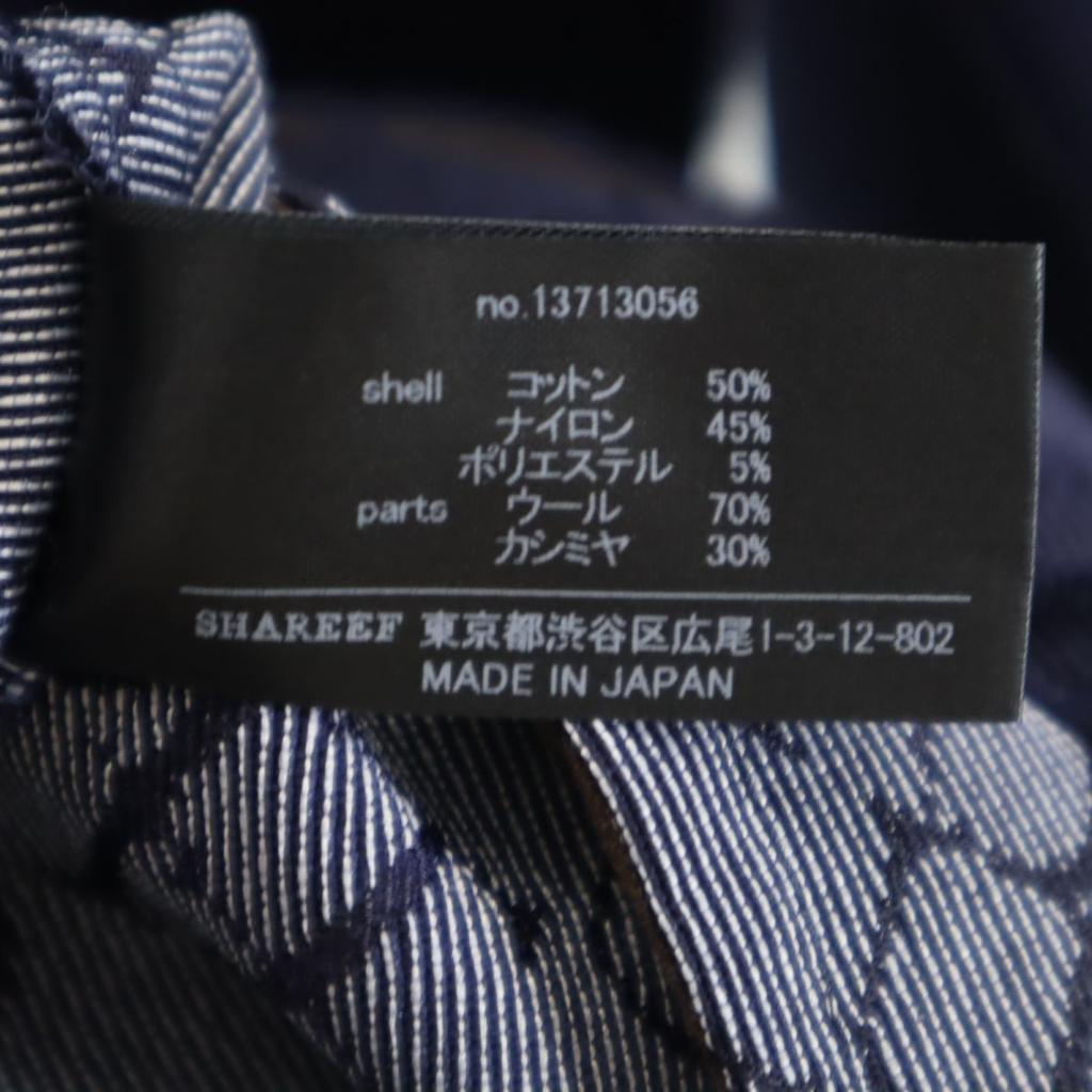 SHAREEF Made In Japan Stainless Collar Coat 1 Navy Men's Used