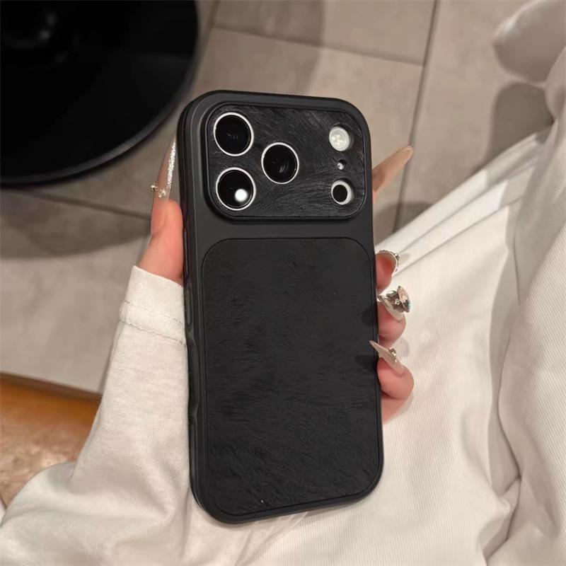 iPhone 17 Pro Large Window Case with Gauze and Side Stickers for 14, 15, 16 Pro Models