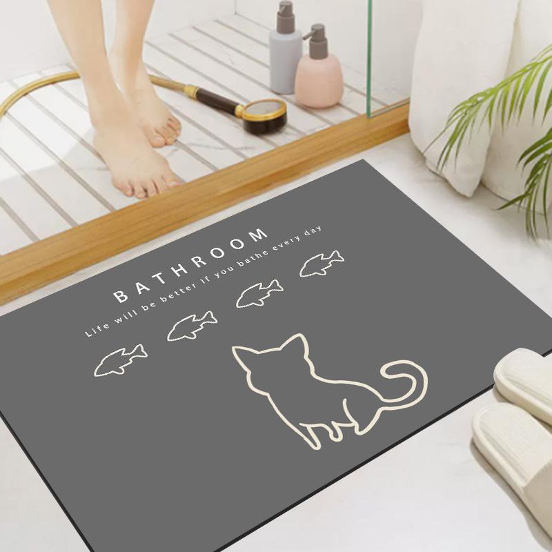 Diatom Mud Bathroom Mat: Soft, Absorbent, Non-Slip, Quick-Drying Custom Foot Mat