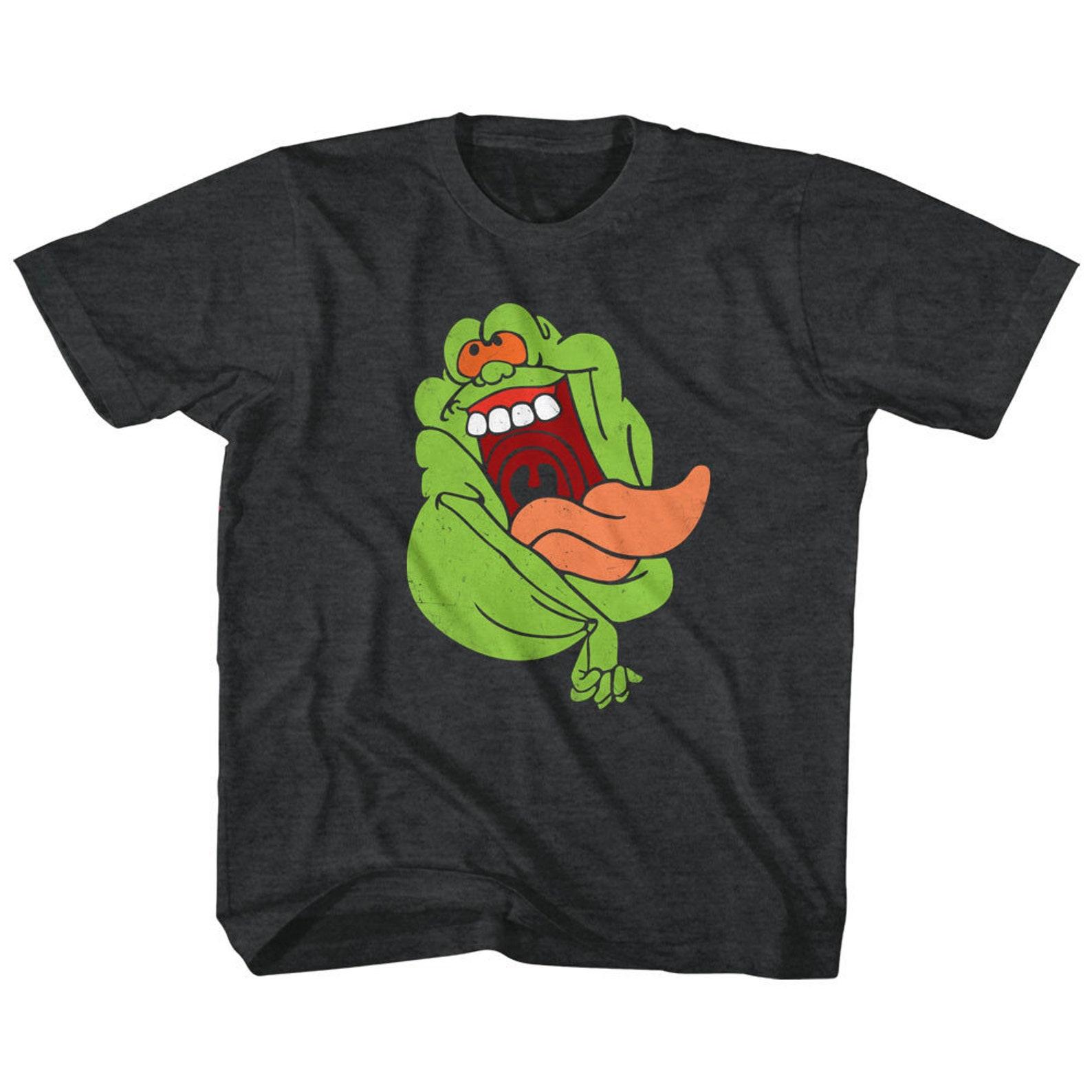 The Real Ghostbusters Slimer Black Heather Children s T-Shirt S
