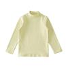 2024 Kids' Warm Long-Sleeve Mid-Collar Cotton T-Shirt for Autumn & Winter