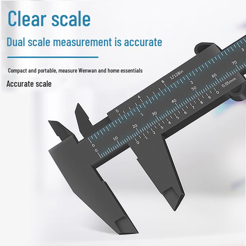 150mm Double-Scale Plastic Vernier Caliper for Jewelry and Student Measurement