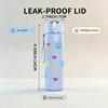 1PC Paw Print Heart Repeat Pattern 750ml Color Plastic Sports Water Bottle Leakproof Flip Straw Lid Suitable for Sports Office Home Use