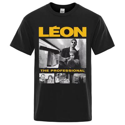 2025 Sommerfilm Leon Der Profi Grafik 100 Reine Baumwolle Bedrucktes T-Shirt Herrenmode Rundhalsausschnitt Kurzarm Hohe Qualität