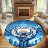 Manchester City FC Print Round Rug, Washable Floor Carpet, For Entryway Dorm Laundry Room Office Study, Home Decor Birthday Christmas Gift