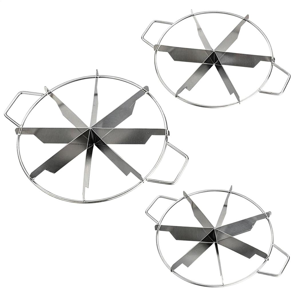Stainless Steel Cake Divider 6/7/8 Divisions Non Stick Round Pastry Cheese Pizza Cutting Press Tool With Side Handles