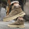Winter Autumn Men's Boots High Top Casual Sneakers Men Designer Anti-Slip Ankle Boots Outdoor Thick Sole Mens Work Boots New