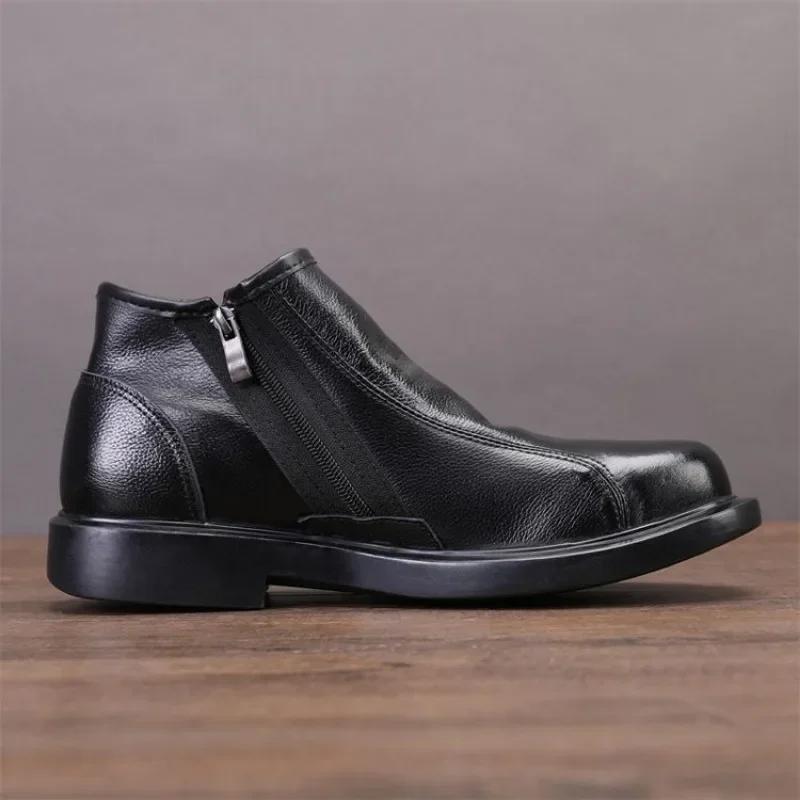High Top Leather Chelsea Shoes for Men Flat Office Man Casual Boots Social In Promotion Luxury Sale Comfortable 2025 Trend On Pu