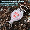 Outdoor Retractable Keychain Carabiner Badge Holder ID Card Reel Clip Key Ring Heavy