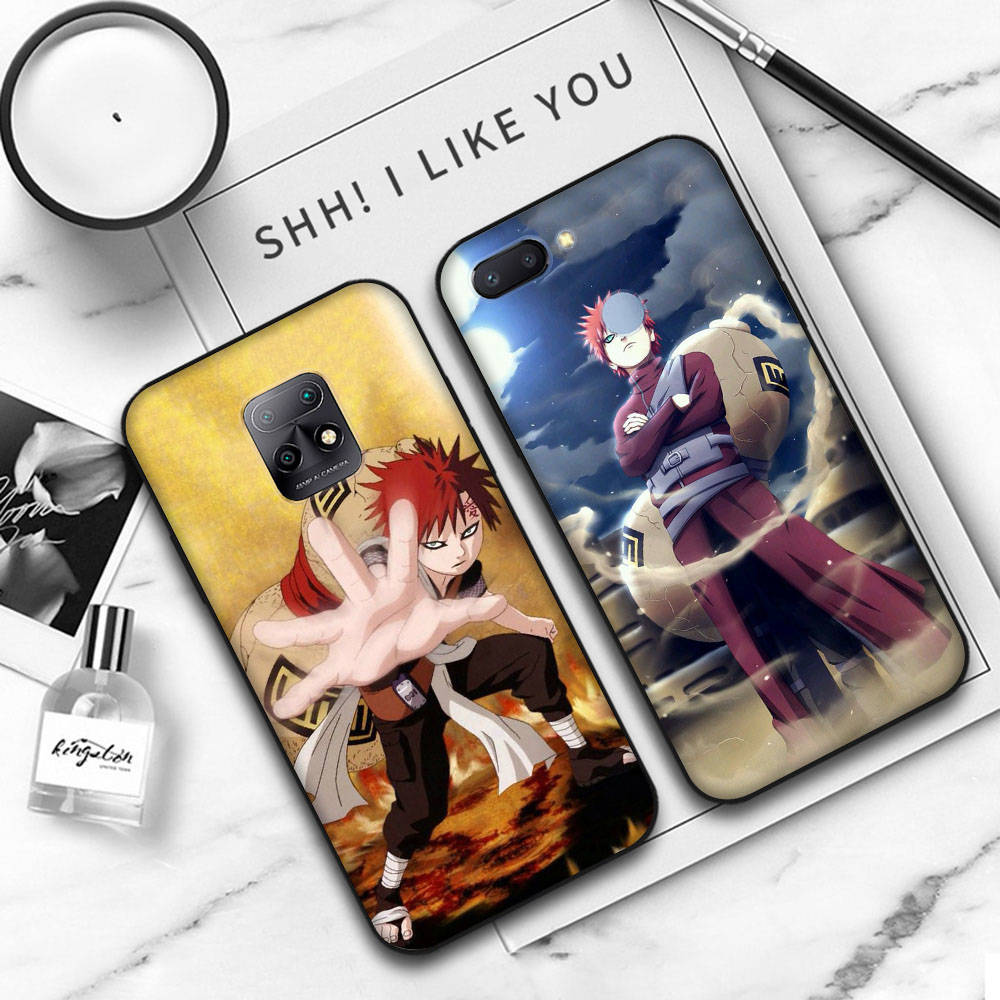 JW81 Naruto Gaara Black Soft Case for Samsung Note 20 Lite S24 Ultra S23 A03 A05 A06 A11 A71 A15 A16 A13 A24 A25 A33 A52 A53 A50 M55 M35 Plus