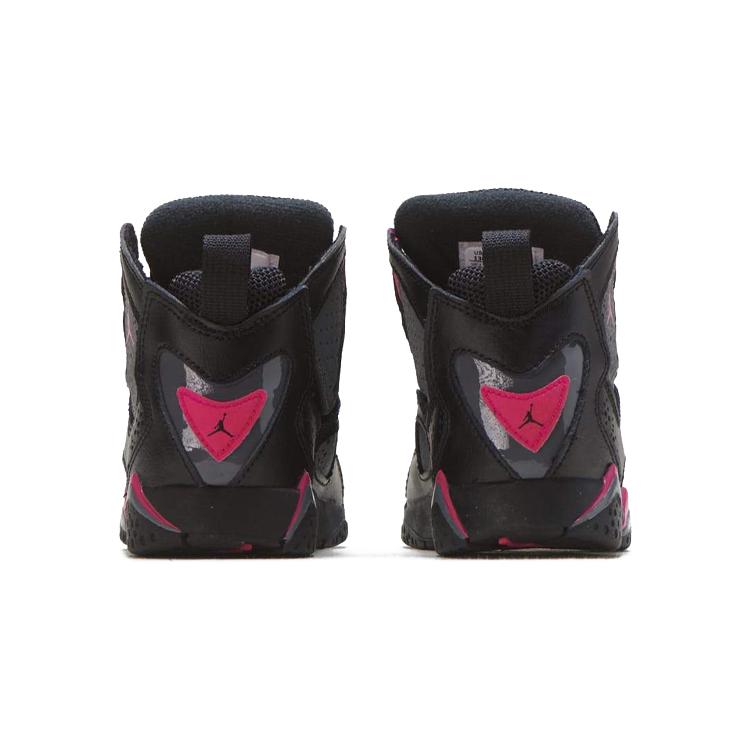 Jordan Zapatillas de Baloncesto Altas True Flight para Niños Negro Rosa Niños de 3 a 7 Años 342775-009