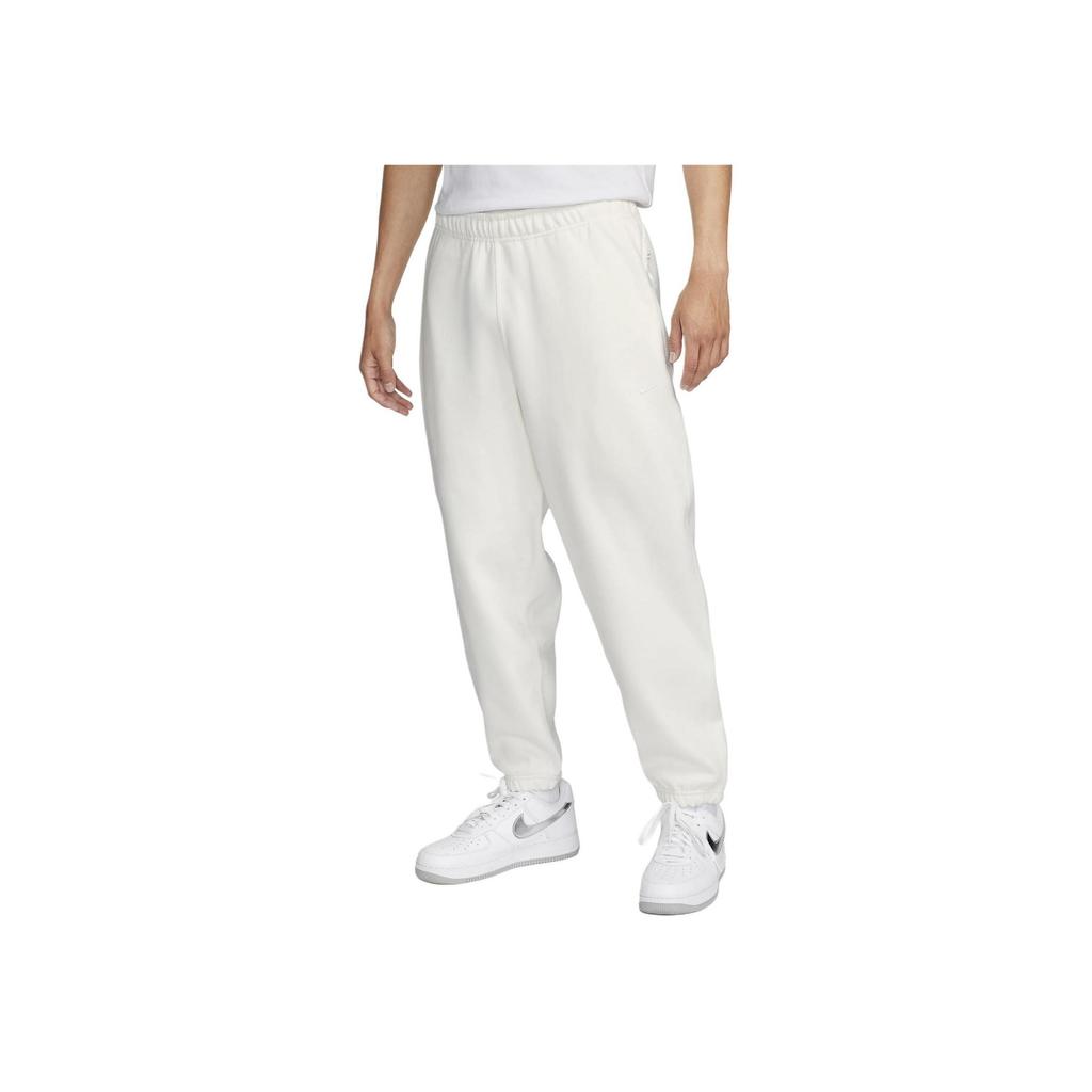 Nike Elastic Waist Solid Color Cuffed Casual Pants Men bottoms White DX1365-133