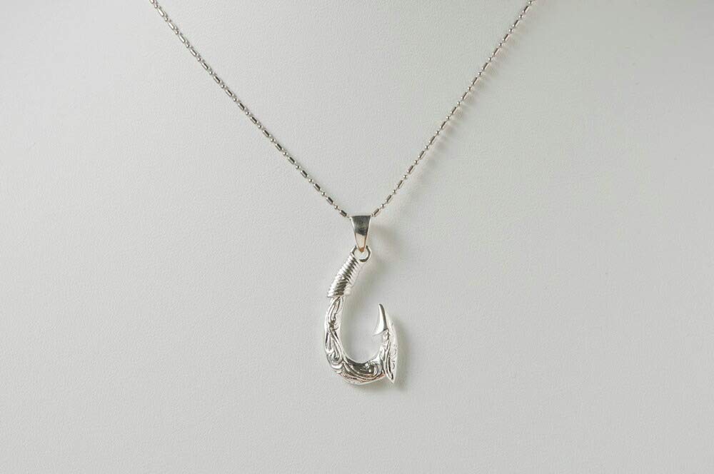 [Stone Market] Large Fishing Hook Men's Design Pendant Top (Single) SMT-4846 Free Size/Silver