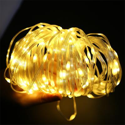 20M 50M 100M Venkovní LED provazové světlo Velmi jasná PVC trubice Pohádková girlanda pro Vánoce Zahrada Dvůr Cesta Dekorace stromu