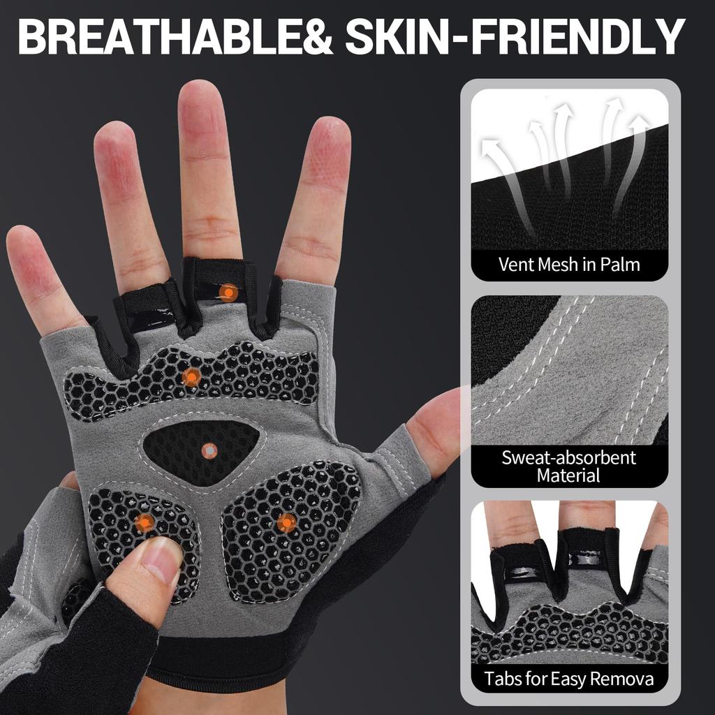 Half Finger Gel Cycling Gloves Men Women Breathable Anti-slip MTB Bike Bicycle Gloves Summer Gym Yoga Sport Training Hand Gloves