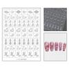 Fully Transparent Hollow New Year Of The Horse Nail Stickers Spray Painting Stencil Templates Patting Adhesive Auxiliary Tool