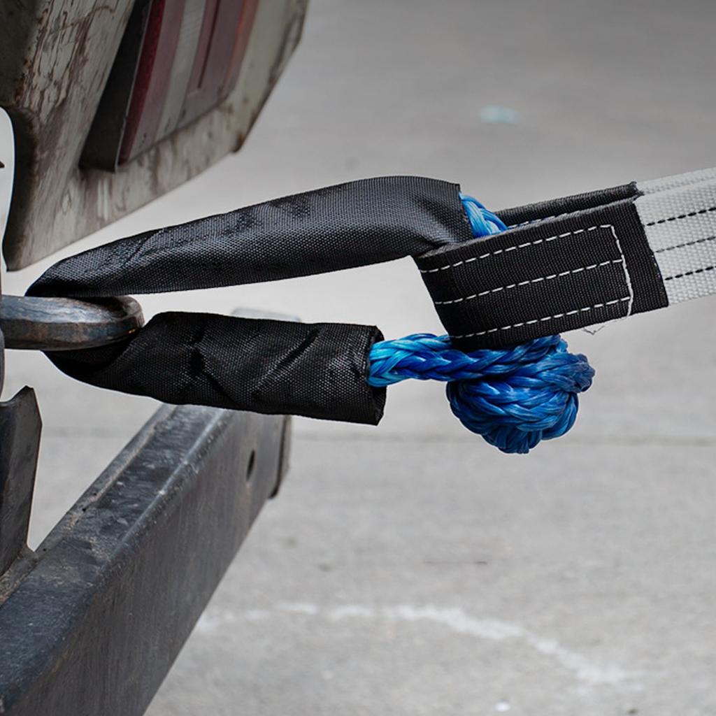Soft Shackle 17 Tons Breaking Strength Heavy Duty Polymeric Polyethylene Road Recovery Rope for Offroad