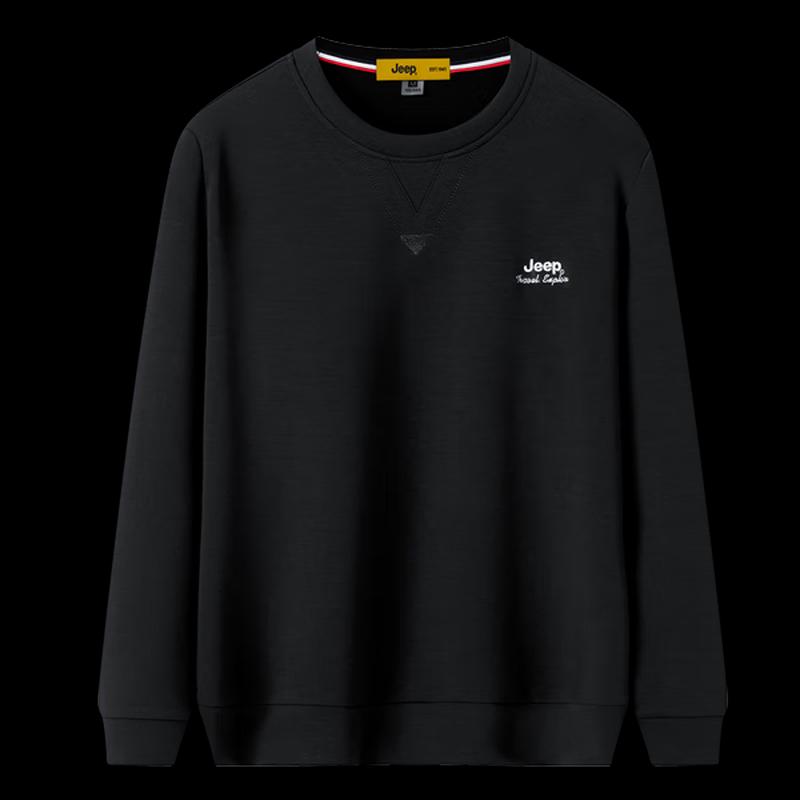 Jeep Men's Cotton Blend Round Neck Sweatshirt